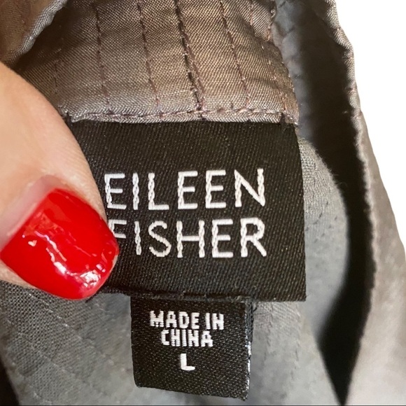 Eileen Fisher Jacket Open Front 100% Silk Size L - Picture 3 of 6